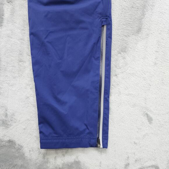Nike Pants Womens XS Blue Yellow Pull On Drawstring Zip Hem Nylon Running Gym - Picture 3 of 14